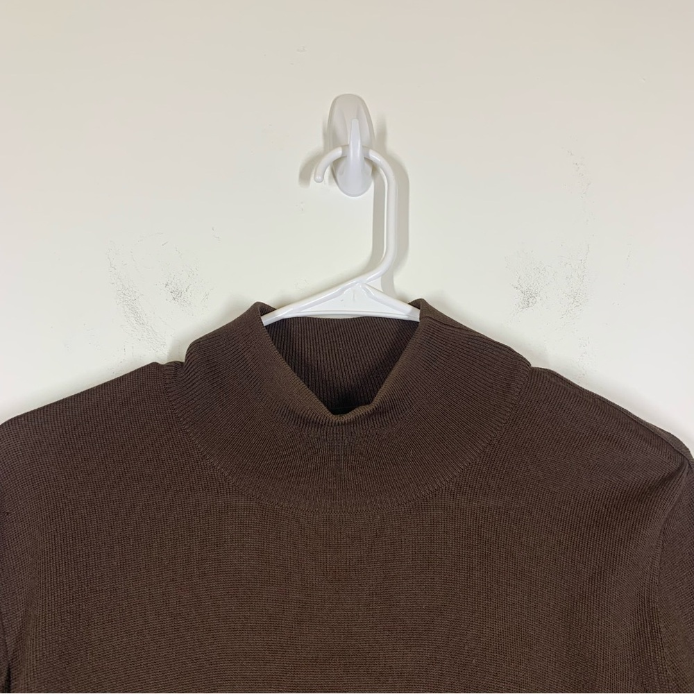 VTG Escada Brown Knit Turtleneck Sweater Size 36 or US 6 - Picture 3 of 9